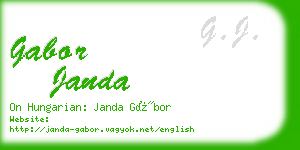 gabor janda business card